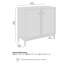 Armoire de rangement basse 2 portes Almodovar-125516539