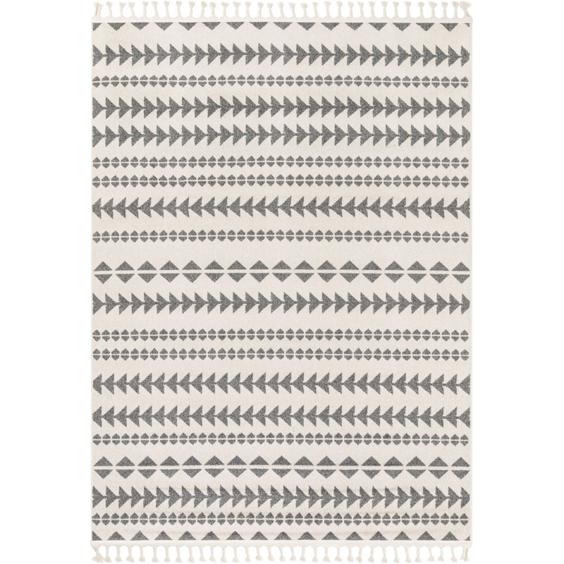 Loop-De-Loop Moroccan Synthetic Area Rug, Rectangle 160 x 220cm