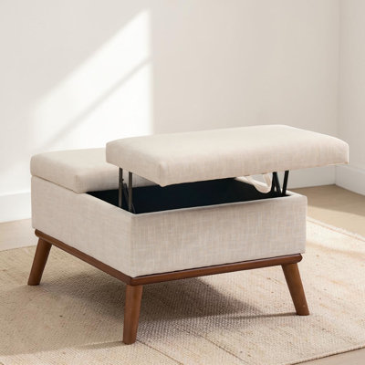 Repose-pieds 31 po avec rangement Mid-Century
