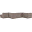 Tissu en velours Demars Performance 6 pièces Canapé modulaire modulaire-905770981