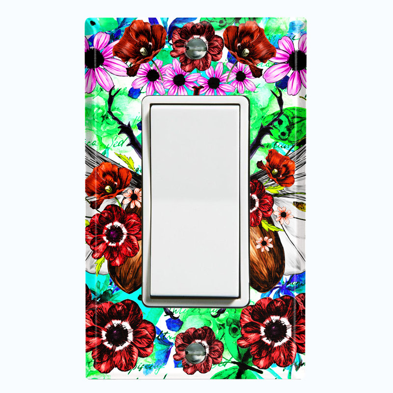 Patterned 1 - Gang Toggle Light Switch Standard Wall Plate