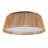 20" 3-light Hand-Woven Rattan Drum Flush Mount