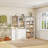 White Modular Walk in Closet Organizer System with 12 shelves and 8 drawers