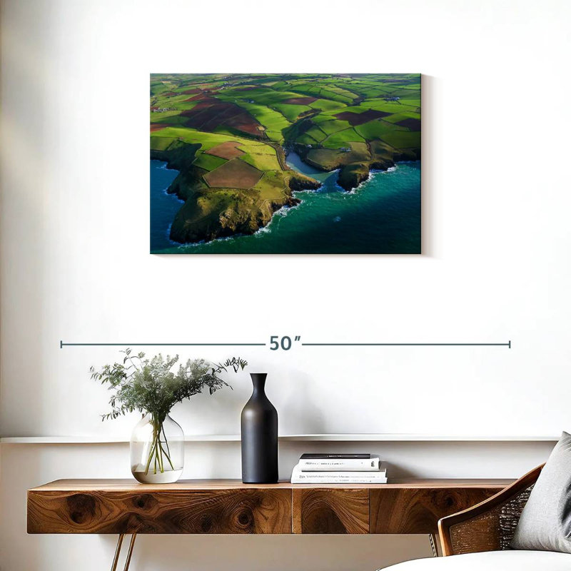 Alvord Cornwall Fields And Cliffs, 20" H x 30" W