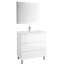 Ensemble de meuble-lavabo mural simple de 31 po avec miroir Jasso