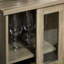 Armoire à café, buffet de 36 po avec porte coulissante, armoire à vin avec rangement