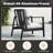 Set Of 2   28" All-Weather Aluminum Patio Armchairs With Thick Light Gray Cushions & Black Frame-913419092