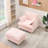 This single-seat corduroy sofa comes with an ottoman and throw pillows. It's perfect for sitting or lying down comfortably in the living room, on the balcony, or in the study-836046554