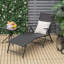 Chaise longue pliante 2 pièces avec repose-pieds à 2 positions