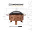 Steel Firepit Tarso - Ø83cm, Copper