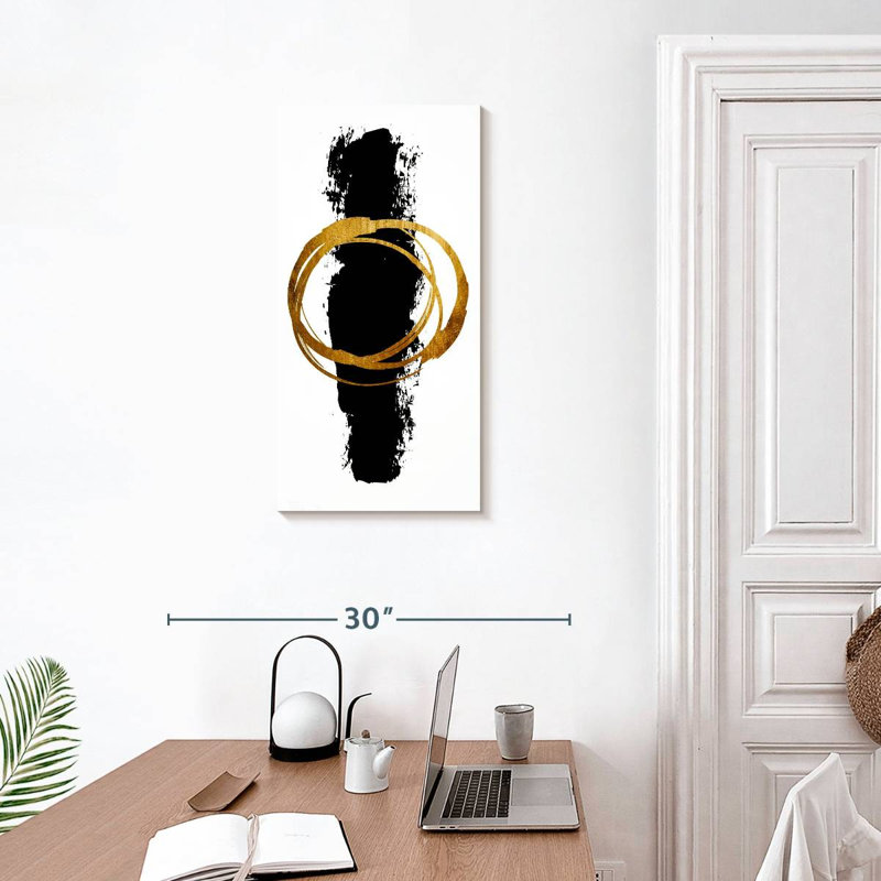 Cercle et ligne, H 30 po x l 15 po
