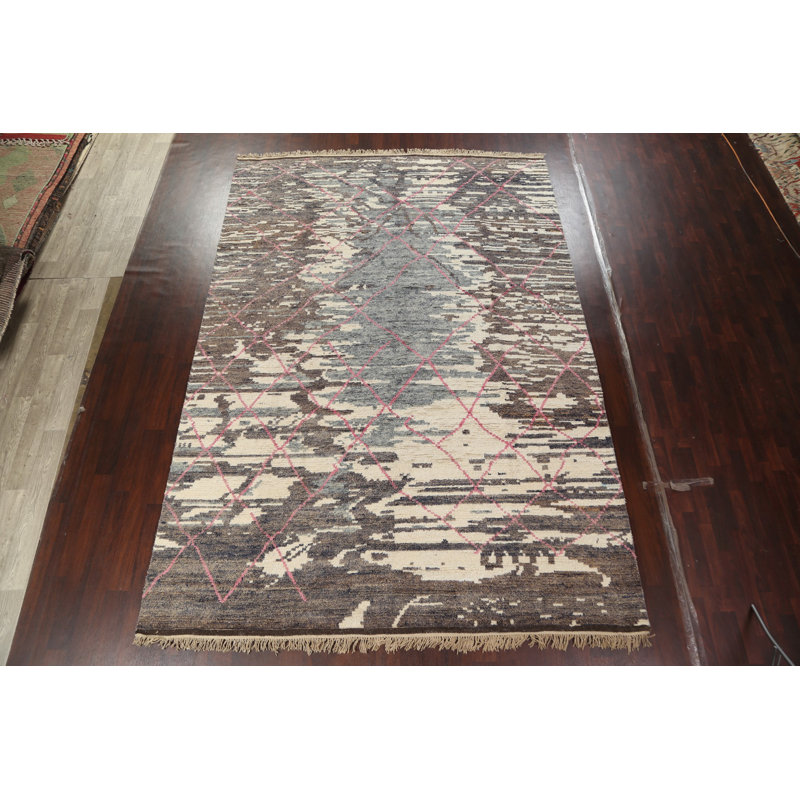 One-of-a-Kind 9'0'' x 13'0'' New Age Rectangle Wool Area Rug in