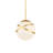 Porphyrion 1 - Light Spring Gold Leaf Sphere Pendant