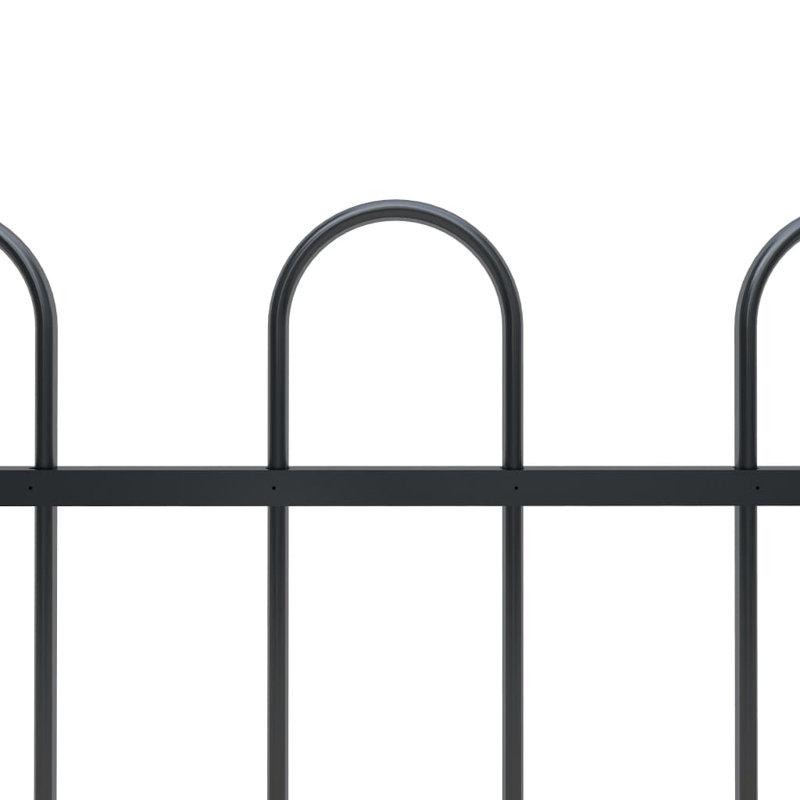 Clôture en métal noir Kimmswick, H 5,6 pi x l 50,2 pi