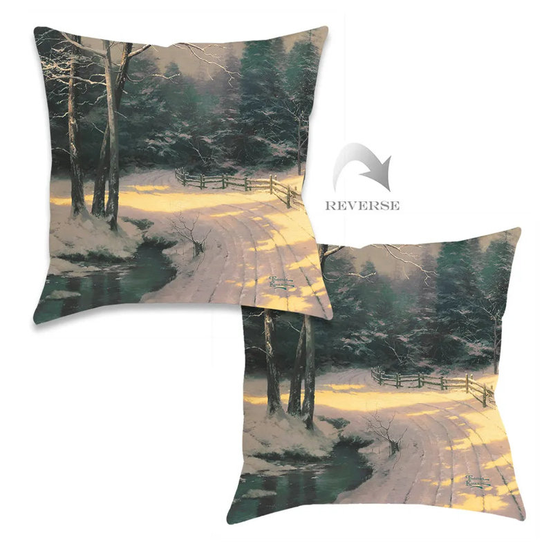 Coussin Thomas Kinkade Winter Glen