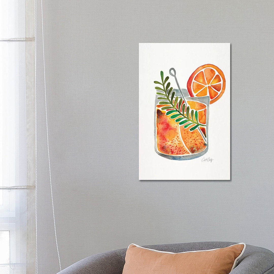 Blood Orange Tequila Sunrise von Cat Coquillette - Galerie-verpackte Leinwand Giclée