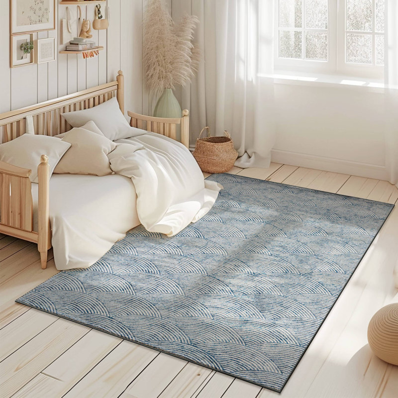 Tapis moderne abstrait abstrait Tabernash, Rectangle 5 pi 3 po x 7 pi 7 po