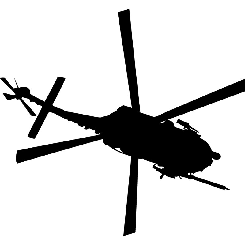 Adhésif décoratif silhouette d'hélicoptère Haynes III, H 22 po x l 24 po