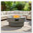 Round 50,000BTU Fire Pit Table with Burner Lid, Glass Rocks, Cover