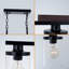 Lustre carré / rectangulaire à 5 lumières à intensité variable pour îlot de cuisine