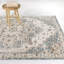 Tapis bleu à motif de médaillon persan-109079482