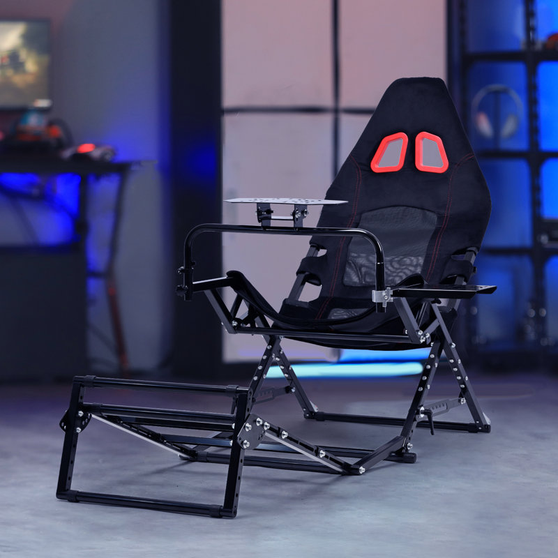 Anman Foldable Racing Simulator Cockpit Compatible With Logitech G29 G920 G923/thrustmaster T248 T300/fanatec Direct Drive Wheels (≤10nm),wheel And Pedals Not Included