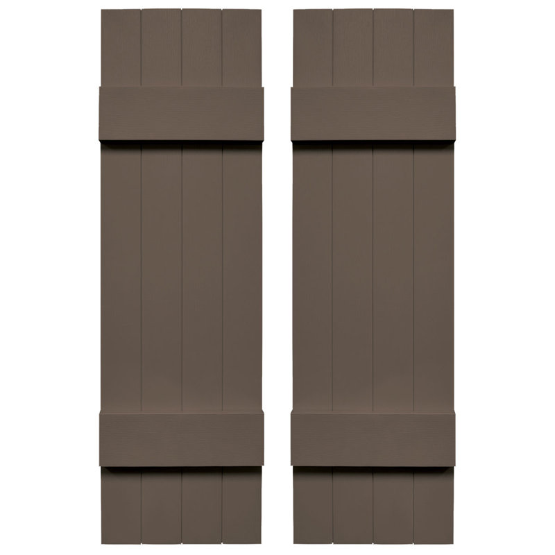 Builders Edge, volets standard à quatre planches jointes (2 lattes), planche-n-latte, comprend des pointes d'installation assorties (par paire)