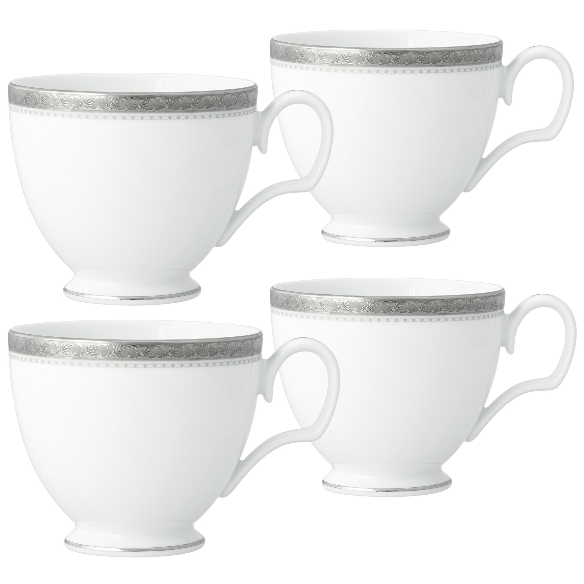 Contemporary Bodum Black and White Espresso Cups and Saucers- 8