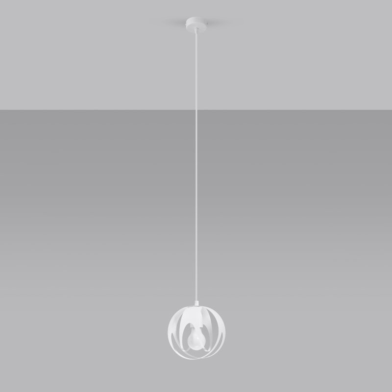 Bernia 1 - Light Stainless Steel Pendant, White