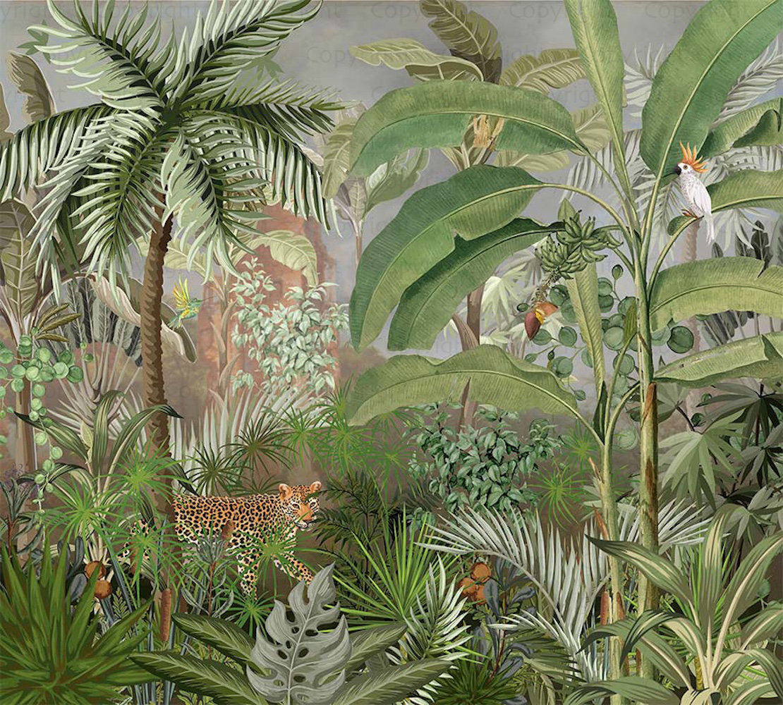 GK Wall Design Jungle Adventure Vibrant Wildlife Wallpaper Mural With ...