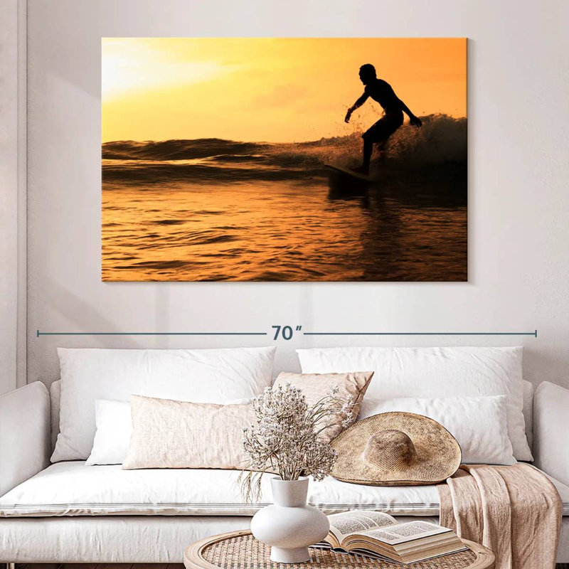 Senne Sundown Surfing, 34" H x 51" W