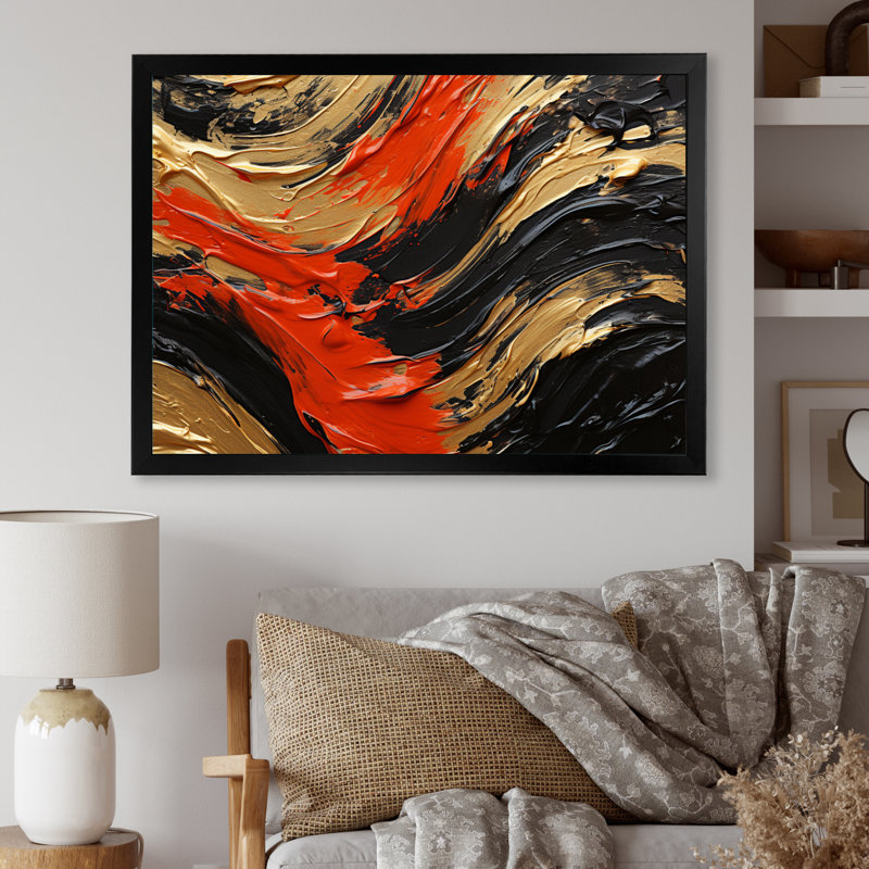 Gerius Zebra Stripes, reproduction sur toile encadrée, H 34 po x l 44 po x P 1,5 po, Cadre photo noir