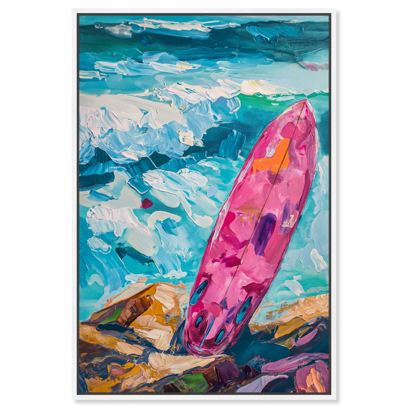 Juste une petite vague Wave, Cadre blanc, H 25 po x l 17 po