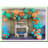 Fishing-Themed Banner with 10 Paper Fish, 7 Feet