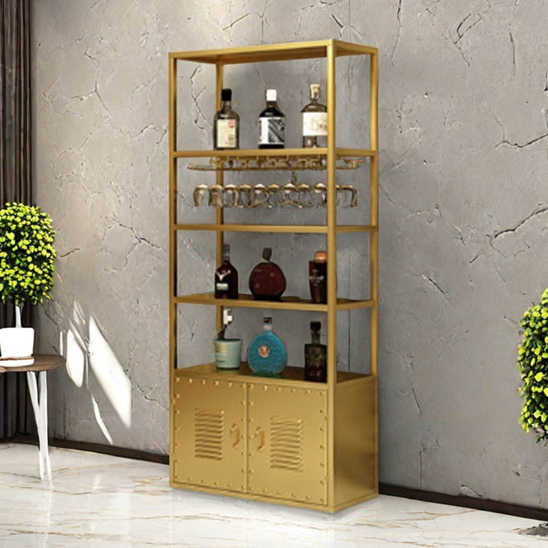 Floor Multi-tier Wine Rack, Gold