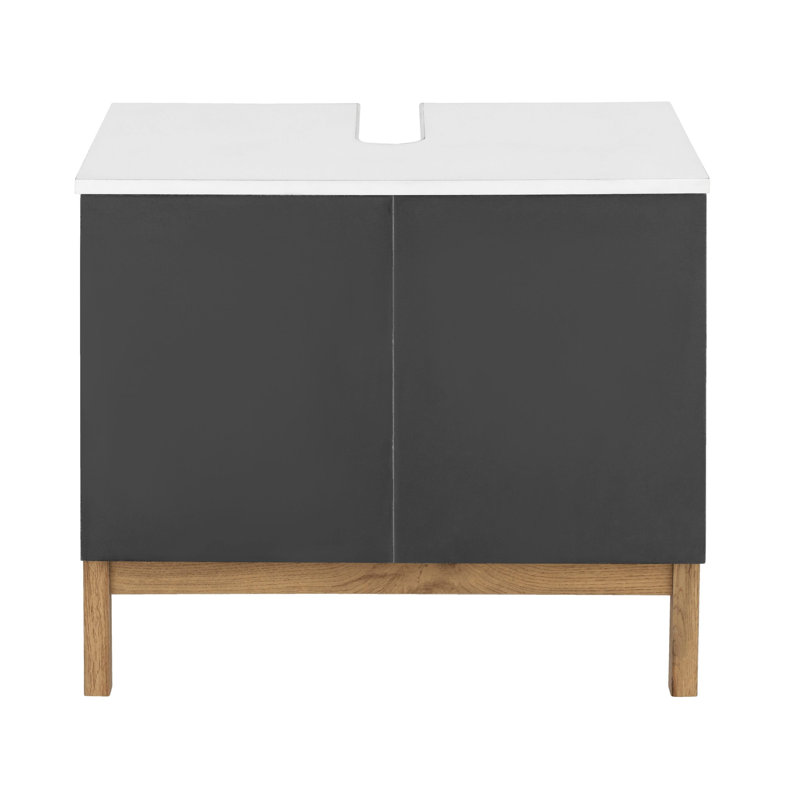 Marle 56cm Kitchen Pantry, White/Anthracite/Oak