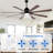 72" Black Industrial Windmill Large Ceiling Fan with LED Light and Remote Control 6-speed Reversible DC Motor
