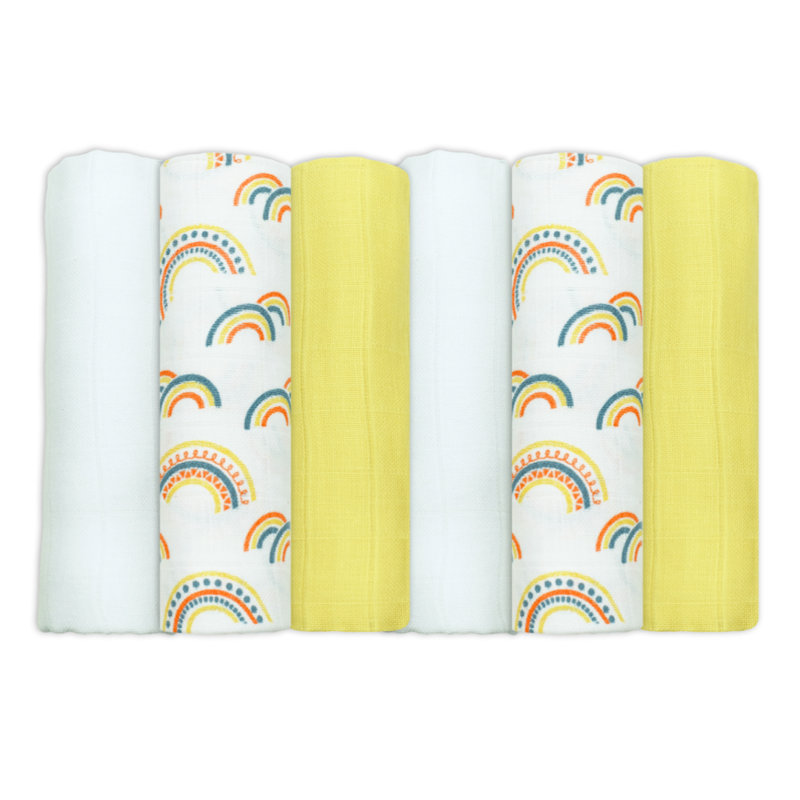 Nona MuslinZ  Baby Muslin Squares 100% Cotton, Yellow
