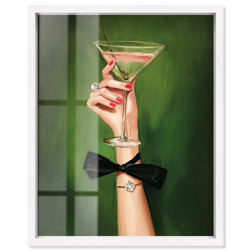 «Curated Cocktail II Shadowbox Print» par Art Remedy, H 21 po x l 17 po, Blanc