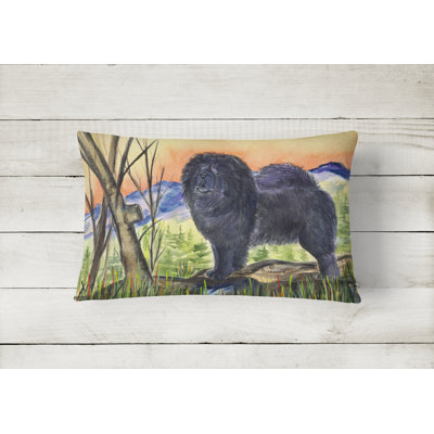 Chow Chow Outdoor Reversible Throw Pillow
