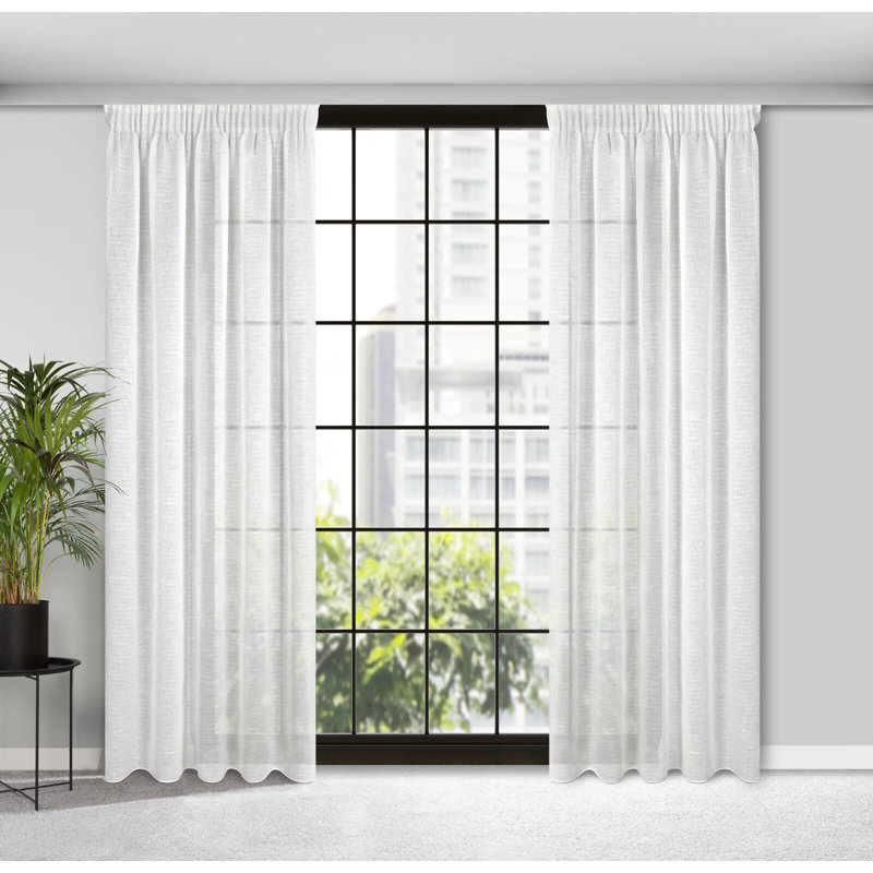 Jiya Semi Sheer Curtains Single Panel