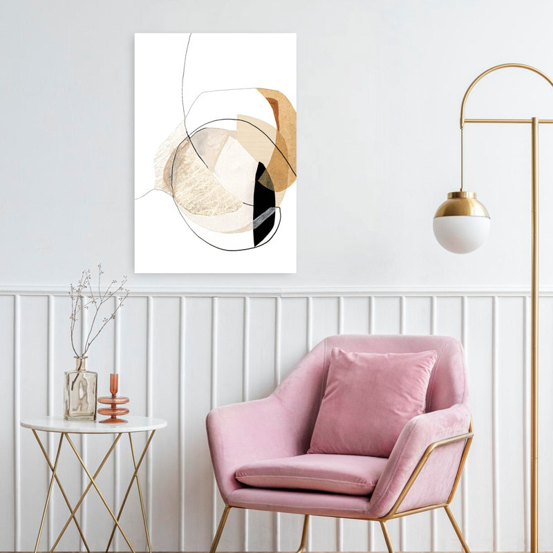 Graphical Shapes 4, art abstrait minimaliste, H 24 po x l 16 po