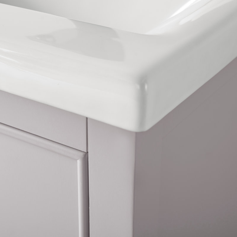 Ensemble de meuble-lavabo simple 20 po Jewell, Taupe / nickel brossé