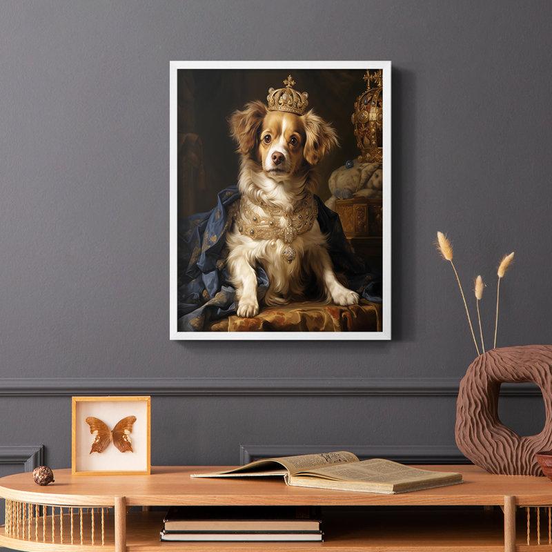 ANIMALS Series CLxx - reproduction encadrée de qualité supérieure - prête à être accrochée - aucun clou requis, Blanc