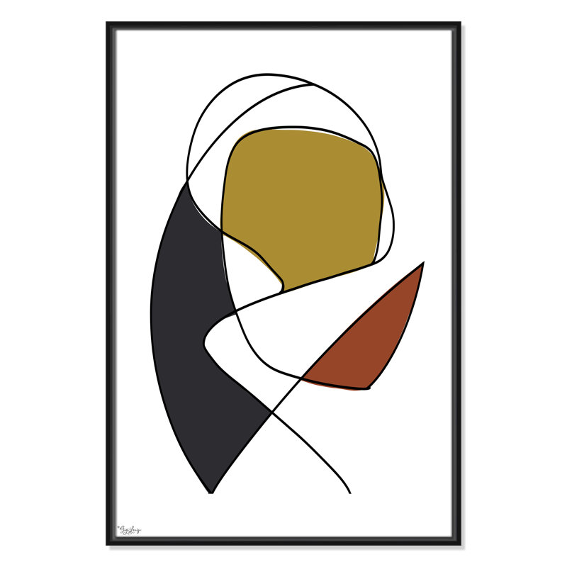 Abstract Tribeca 3, Black, 37.5" H x 25.5" W x 2" D