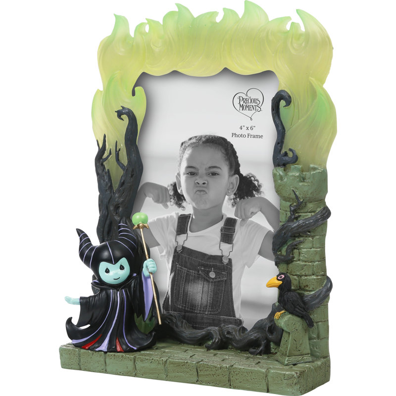 Precious Moments Disney Maleficent Flames Sculpted Photo Picture Frame