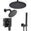 Système de douche de pluie Ialtruistic, ensemble de robinet de douche inverseur à bouton-poussoir avec douchette 2 en 1, douche murale, système de douche de pluie à 3 fonctions avec pomme de douche de plafond, IATF00S1BG-120123550