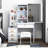 Stylish Vanity Desk With Brightness Adjustable Lights - 4 Table, White Mirror 4 Drawers, Furniture