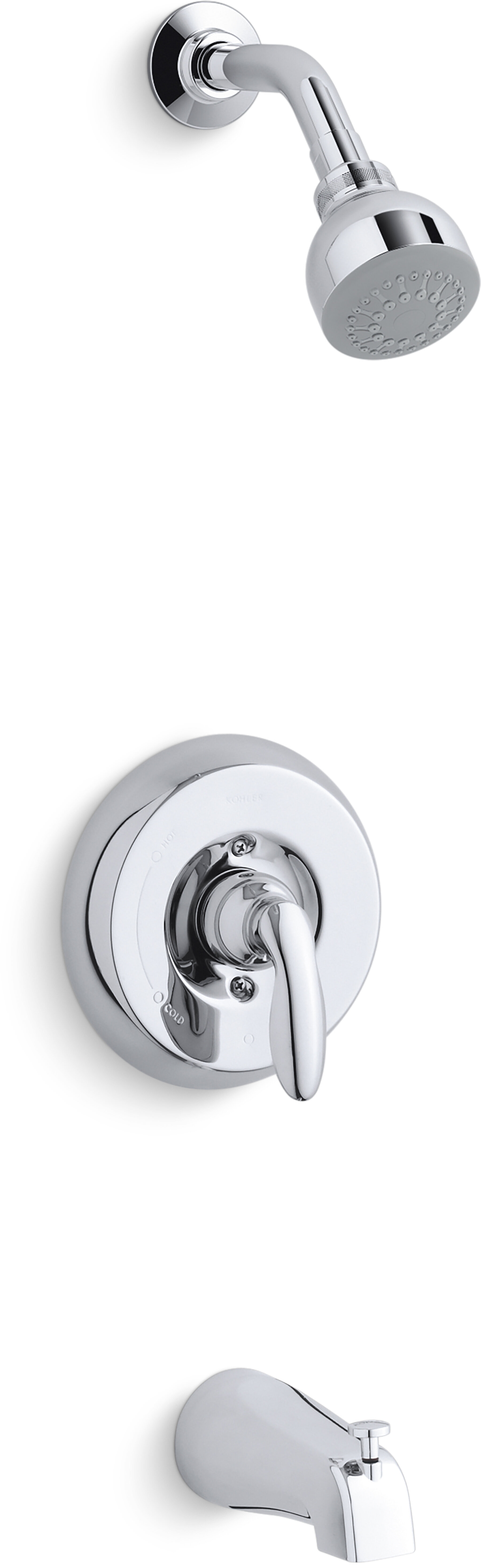 Kohler Coralais Bath And Shower Valve Trim With Lever Handle And Slip   Coralais Bath And Shower Valve Trim With Lever Handle And Slip Fit Spout 