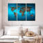 Carte du monde océanique sur toile, ensemble de 3 pièces-813828998